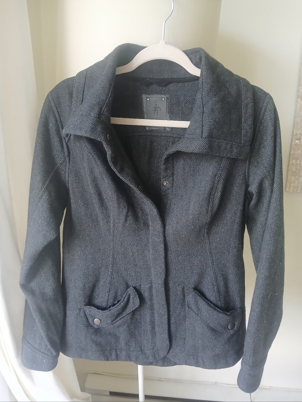 Smartwhool Women's Charcoal Wool Pea Coat